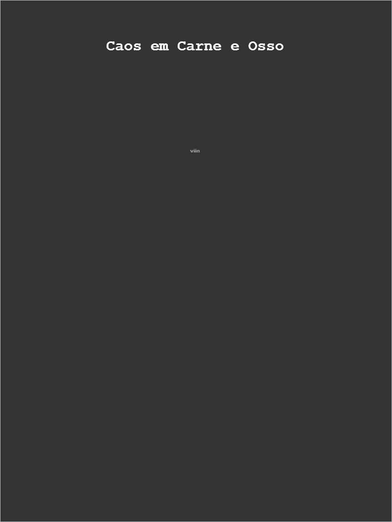 QUANDO CHEGAM AS SOMBRAS: POESIAS NIILISTAS